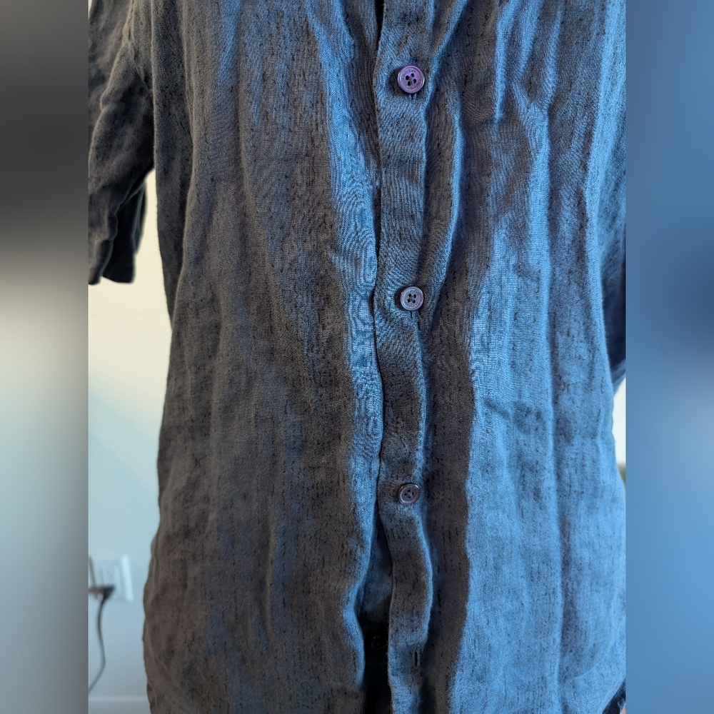 Calvin Klein Men's Blue Casual Button Down Short Sleeve Shirt Size Small - Picture 9 of 11